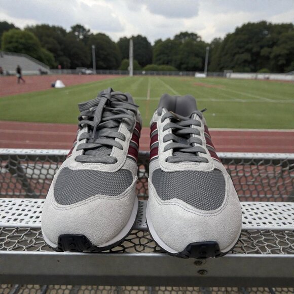 Adidas Gray and Maroon Athletic Shoes - Picture 5 of 8